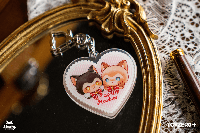 Moffy's - Mewky Epoxy Keychain (Black Cat,Siamese Cat)