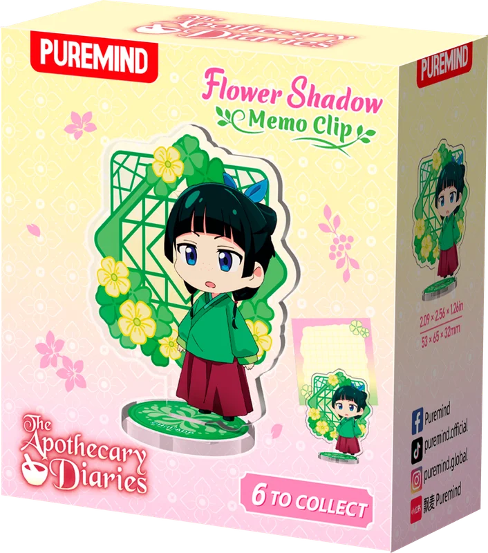 PUREMIND The Apothecary Diaries - Flower Shadow Memo Clip (6 units/set) - The Apothecary Diaries