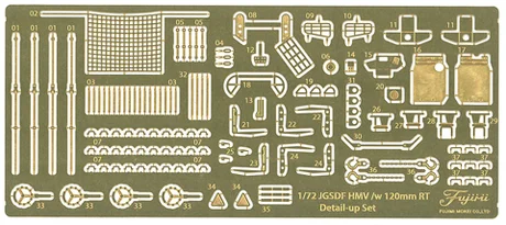 Fujimi [Mi-207] 1/72 Genuine Photo-Etched Parts for JGSDF Heavy Mortar Tractor/Mortier 120mmRT - Kit Accessories