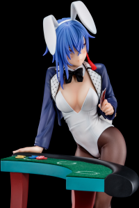 Sakuya Sieglinde wearing lapis lazuli blue bunny costume with Nip Slip Gimmick System 9