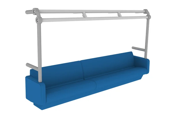 PLUM PMOA Long seat interior setA(blue) Contains 2 cars for 4-door cars - Scale Kits