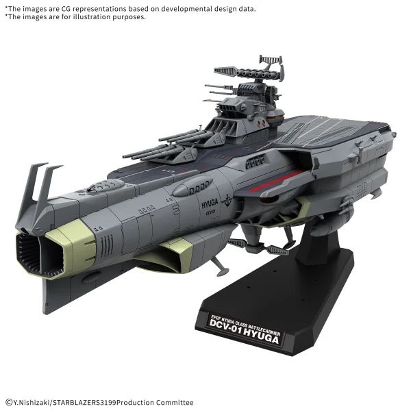 BANDAI HOBBY 1/1000 EFCF HYUGA CLASS BATTLECARRIER DCV-01 HYUGA - Space Battleship Yamato