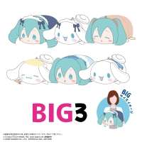 MIKU×SANRIO POTE KORO MASCOT BIG3 C 2