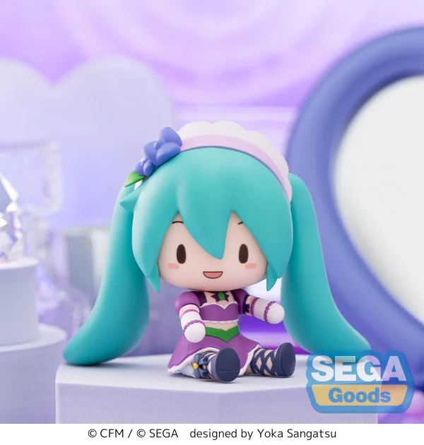 SEGA fuwa petit Hatsune Miku x Love and Berry Dress Up and Dance! Chibi Figure Sparkly Purple - Hatsune Miku