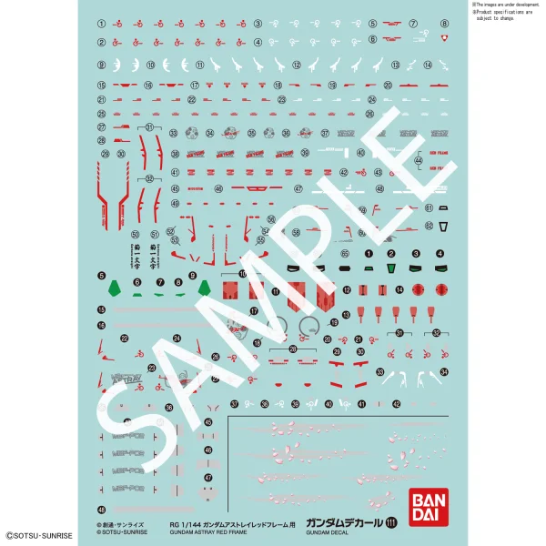 BANDAI HOBBY Gundam Decal 111 - RG 1/144 Gundam Astray Red Frame - Mobile Suit Gundam SEED Astray