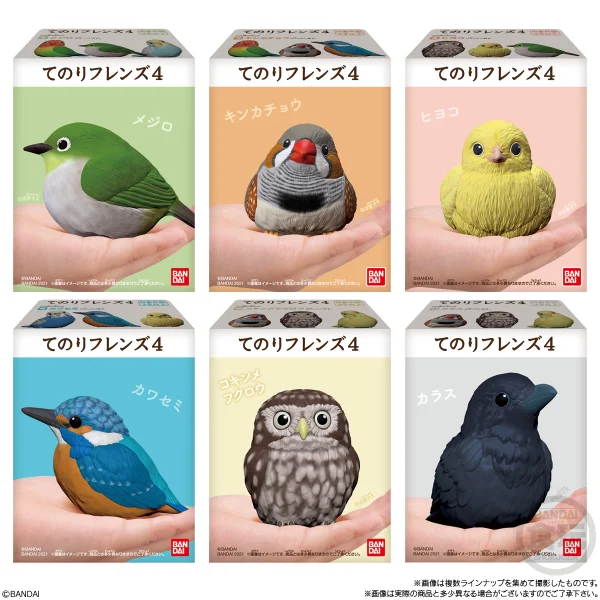 BANDAI Tenori Friends 4 Birds (Box/12), Bandai Shokugan Tenori Friends - Tenori Friends