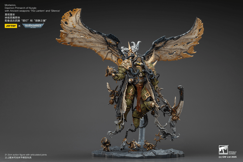Mortarion, Daemon Primarch of Nurgle with Ancient weapons‘The Lantern' and ‘Silence'