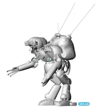 Hasegawa 1/20  Moon Type Humanoid Unmanned Interceptor Großer Hund "LUNA HUND" - Maschinen Krieger - photo 6