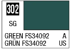 GSI Creos Mr. Color 302 Green FS34092 (Semi-Gloss/Aircraft) - Paints