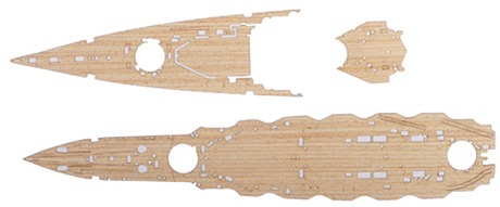 [TOKU-37 EX-102] 1/700 Wood Deck Seal for IJN Battleship HIEI (w/Ship Name Plate)