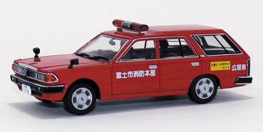 DIECAST MODEL CAR: 1/43 Y30 CEDRIC VAN Speaker Car (Fuji-Nishi Fire Station)
