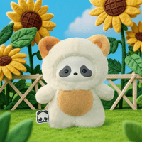 Panda Roll The Zoo In Hands Series Plush Keychain 9