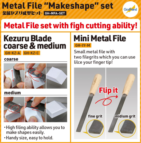 GodHand - Metal File "MakeShape" Set [LIMITED/SPECIAL PRICING]