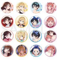 Rent-A-Girlfriend Swimsuit and Girlfriend Tradable Tin Badges PACK 1