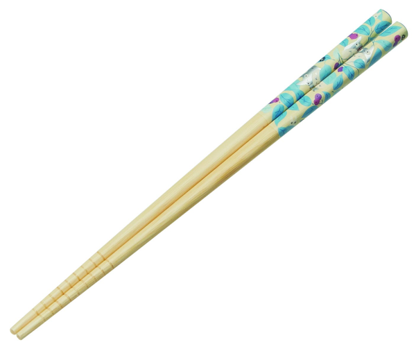 Blue Leaves and Silver Totoro Bamboo Chopsticks