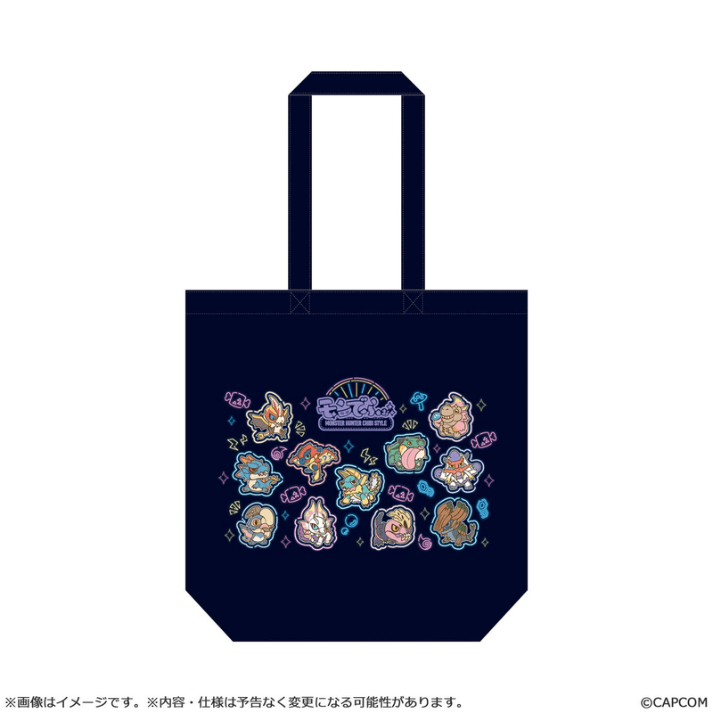 MONSTER HUNTER CHIBI STYLE Tote bag : Neon-Themed