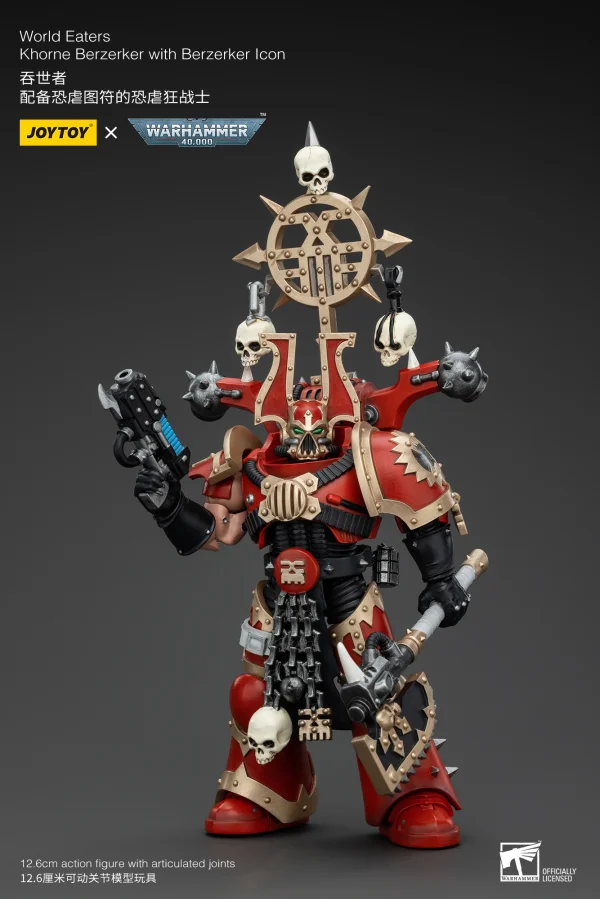 JOYTOY World Eaters Khorne Berzerker with Berzerker lcon - Warhammer 40K