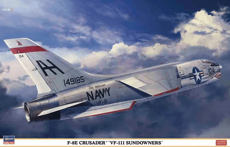 Hasegawa 1/48  F-8E CRUSADER "VF-111 SUNDOWNERS" - Scale Kits