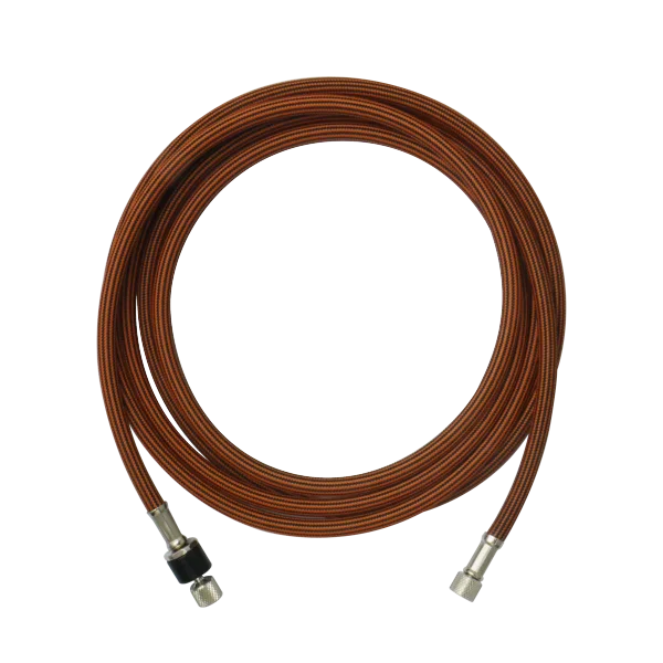 SPARMAX 2.5M BLACK & ORANGE BRAIDED HOSE 1/8”PS x 1/8”PS WITH SWIVEL JOINT - Airbrushes