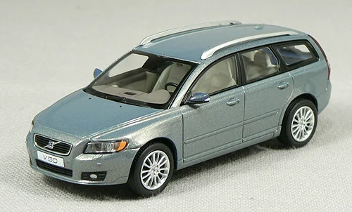 Aoshima MOTORART DIECAST MINIATURE CAR: 1/43 1/43 Volvo V50 Chameleon Blue - Scale Figures