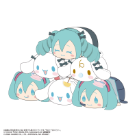Hatsune miku×Cinnamoroll POTE KORO MASCOT 2 (6pc per box) 5