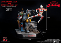 ULTRAMAN 60TH ANNIVERSARY  Ultraman Jack vs Zetton II & Alien Bat Battle scene diorama resin statue 2