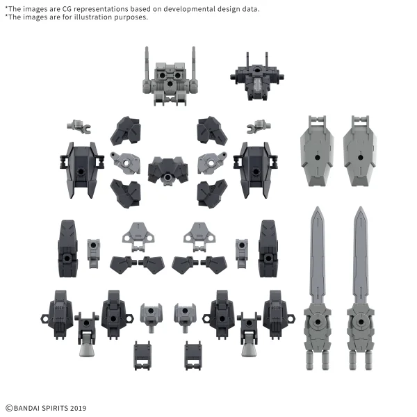 BANDAI HOBBY 30MM 1/144 OPTION PARTS SET 20 (FULL ARMOR UNIT 1) - 30 Minutes Missions (30MM)