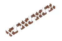 PLUM PMOA Semi-cross seat interior set A (brown) - Scale Kits - photo 9