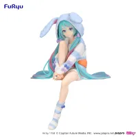 FuRyu Hatsune Miku Noodle Stopper Figure -Rabbit Ear Hood Pajama Blue Color ver.- - Hatsune Miku - photo 8