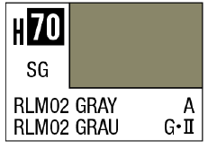 AQUEOUS HOBBY COLOR - H70 SEMI-GLOSS RLM02 GRAY (GERMAN AIRCRAFT)