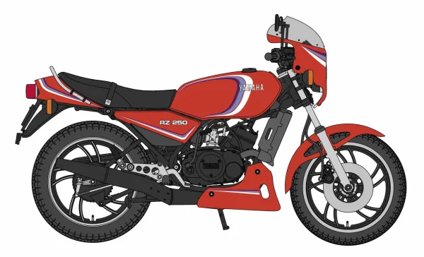 Hasegawa 1/12 Yamaha RZ250 (4L3) "YSP" w/Cowl (1982) - Scale Kits