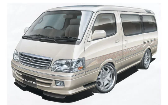 Aoshima MINI VAN: 1/24 100 type HI?ACE Super Custom Limited(Option Wheel) (TOYOTA) - Scale Kits
