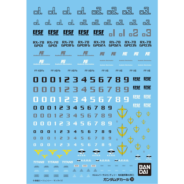 Gundam Decal 30 - Earth Federation Space Force