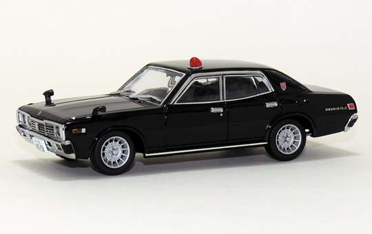 DIECAST MODEL CAR: 1/43 330 CEDRIC LATE Ver. UNMARKED PATROL CAR [ENKEI BAJA WHEEL]