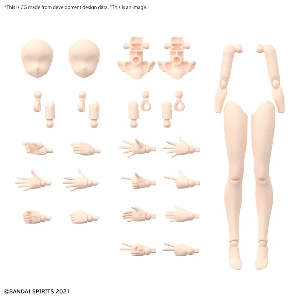 BANDAI HOBBY 30MS OPTION BODY PARTS ARM PARTS & LEG PARTS [COLOR B] - 30 Minutes Sisters (30MS)