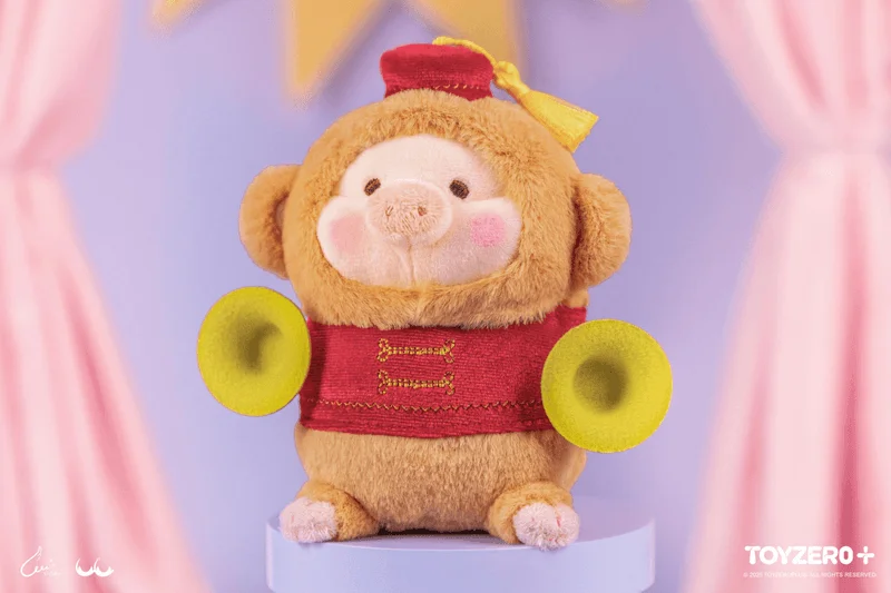 TOYZEROPLUS LuLu the Piggy LuLuLand - Naughty Monkey Lu Plush Keychain - LuLu The Piggy
