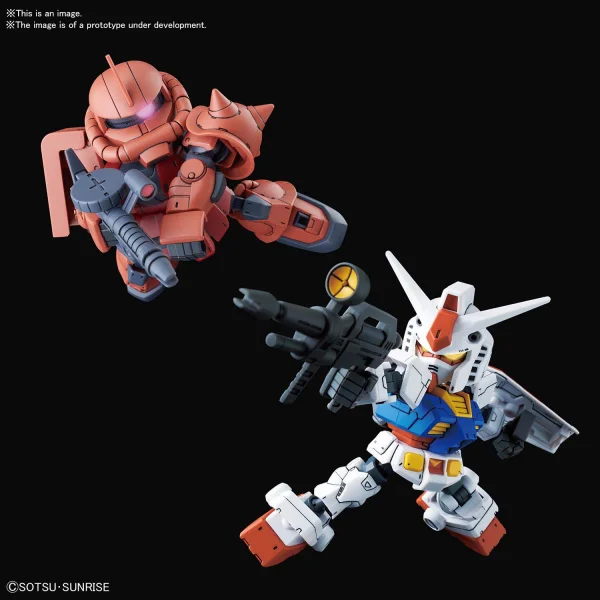 BANDAI HOBBY SD GUNDAM CROSS SILHOUETTE RX-78-2 GUNDAM & MS-06S ZAKUII - SD BB