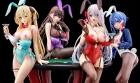 Hakoiri-musume Sakuya Sieglinde wearing lapis lazuli blue bunny costume with Nip Slip Gimmick System - The Demon Sword Master of Excalibur Academy - photo 18