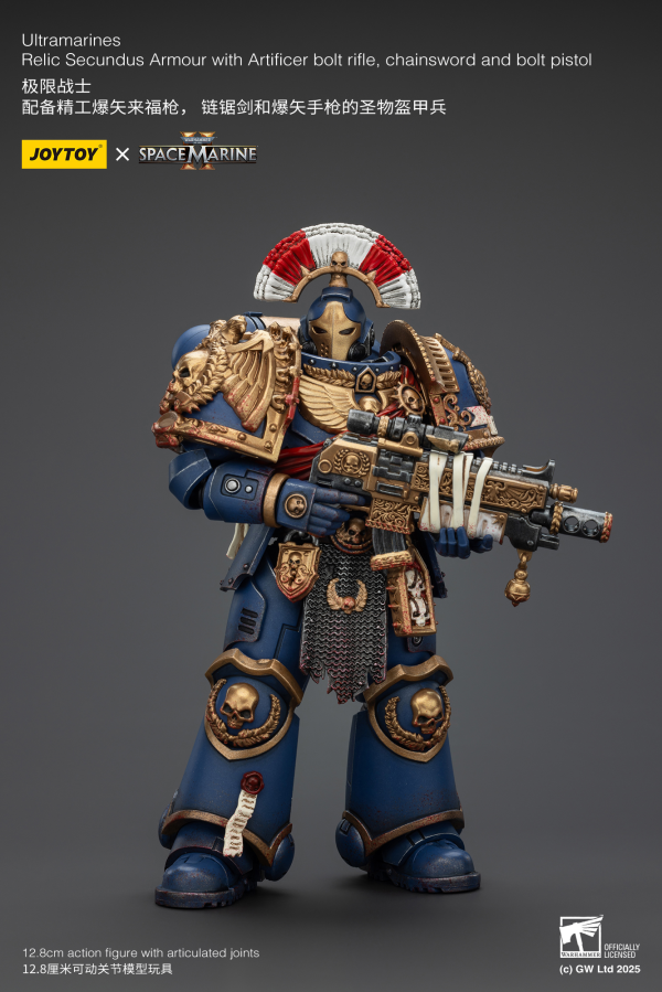 Ultramarines Relic Secundus Armour with Artificer bolt rifle, chainsword and bolt pistol