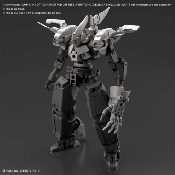 BANDAI HOBBY 30MM 1/144 OPTION ARMOR FOR DEFENSE OPERATIONS [CIELNOVA EXCLUSIVE / GRAY] - 30 Minutes Missions (30MM)