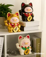 TOYZEROPLUS LuLu the Piggy - 18cm Wood-Carving Maneki Lu (Black Cat) - LuLu The Piggy - photo 9