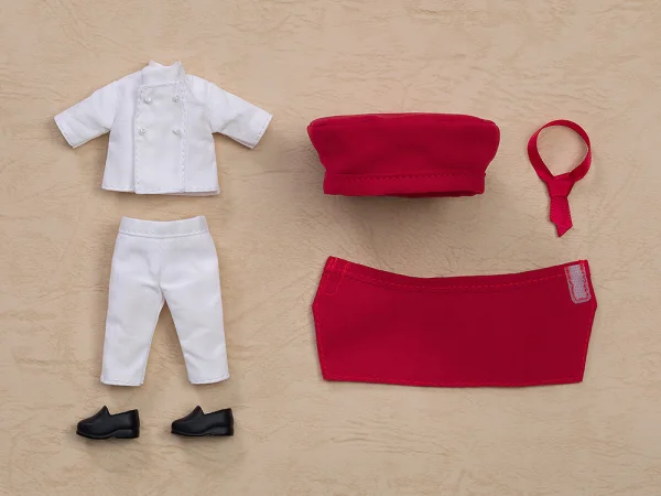 GOOD SMILE COMPANY Nendoroid Doll Work Outfit Set: Pastry Chef (Red) - Figure Accessories