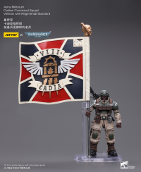 Astra Militarum Cadian Command Squad Veteran with Regimental Standard 12