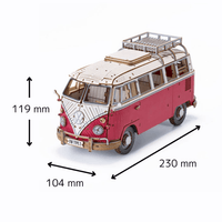 wa-gu-mi Vintage Volkswagen Type 2 (T1) Camper Van RED 2