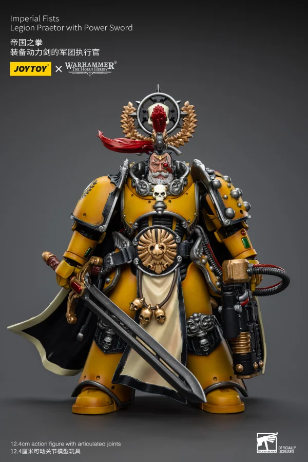 JOYTOY Imperial Fists Legion Praetor with Power Sword - Warhammer 40K