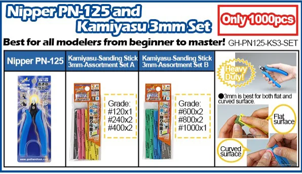 GodHand Nipper PN-125 and Kamiyasu 3mm Set - Tools