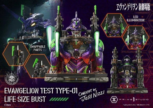 Prime 1 Studio Life Size Bust Evangelion Test Type-01 (Concept By Josh Nizzi)			 - Neon Genesis Evangelion