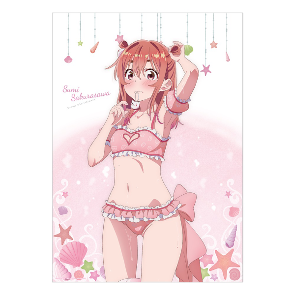 Rent-A-Girlfriend Swimsuit and Girlfriend A3-Sized Clear Poster Sumi Sakurasawa