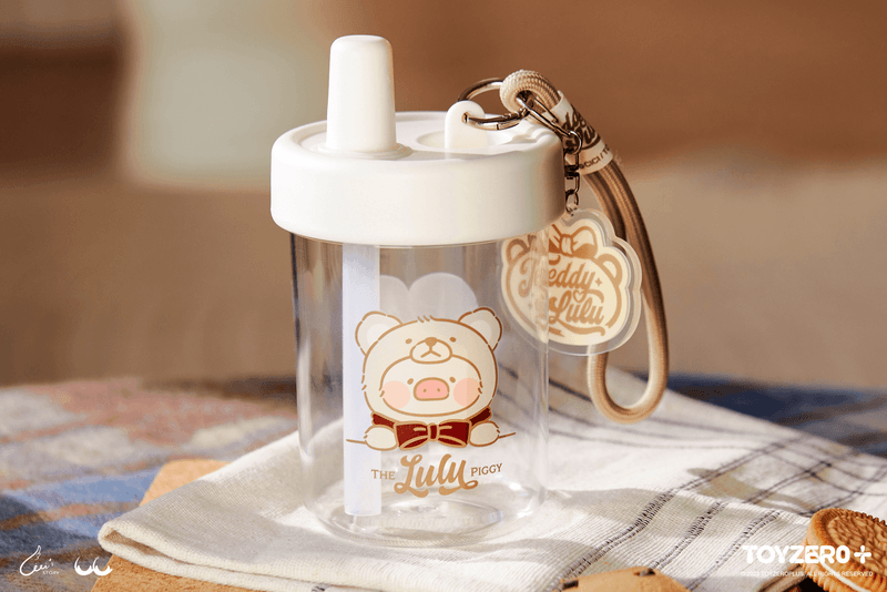 LuLu the Piggy - Teddy LuLu Insulated Water Bottle with Straw