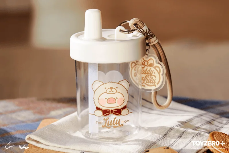 TOYZEROPLUS LuLu the Piggy - Teddy LuLu Insulated Water Bottle with Straw - LuLu The Piggy